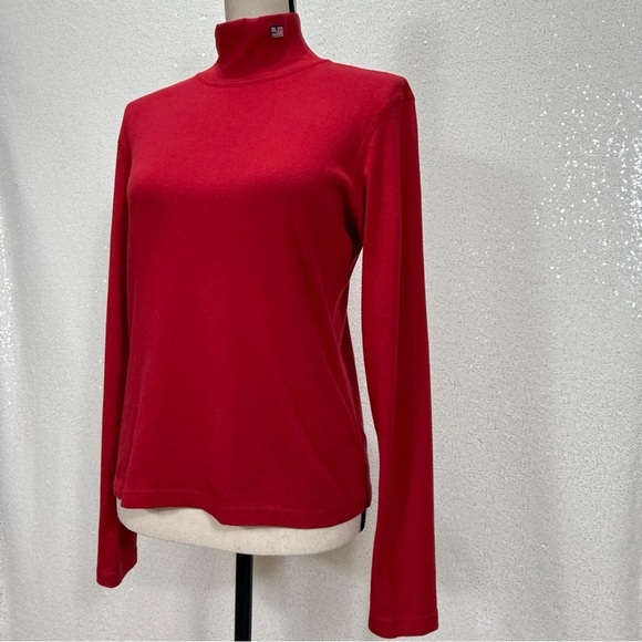 Polo Jeans Co. Ralph Lauren Red Mock Neck Long Sleeve Top | Size L | 100% Cotton - Picture 11 of 11